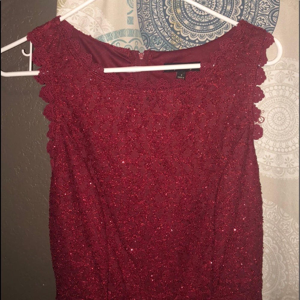 Red Lace Sparkly Dress